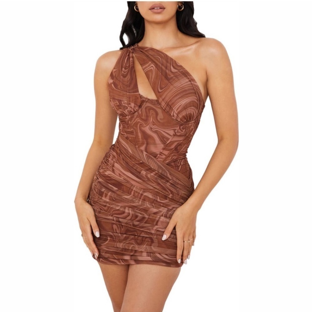 House of CB Clementine Cutout Ruched Minidress